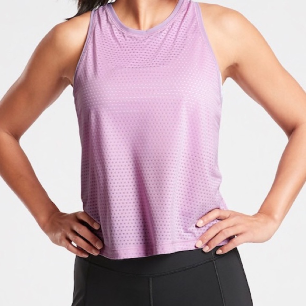 NWT Athleta Chi Dot Mesh Crop Tank